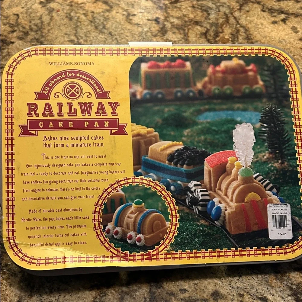 Brand new Williams Sonoma Railway Cake Pan